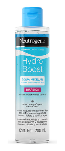 Agua Micelar Neutrogena Hydro Boost Bifásica X 200 Ml