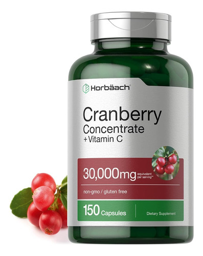 Cranberry 30,000mg Arandano 150 Capsulas Con Vitamina C Sabor S/n