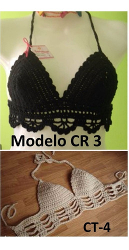 Traje De Baño Crop Top Tejidos Short Faldas Vestidos