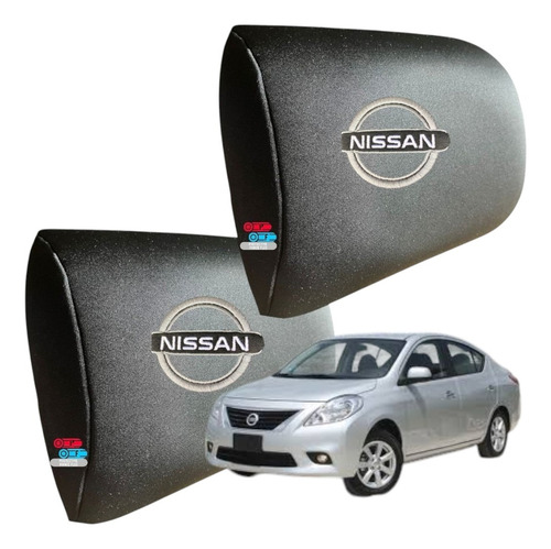 Cojines Ergonómicos Viaje Para Auto Nissan Versa 2019 Negro