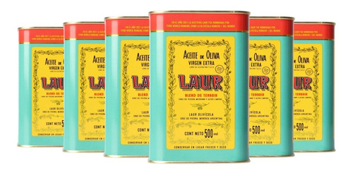 Aceite Oliva Extra Virgen Laur Lata X 6u. -