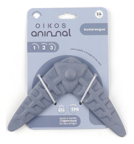 Brinquedo Oikos Bumerangue Para Cães Azul