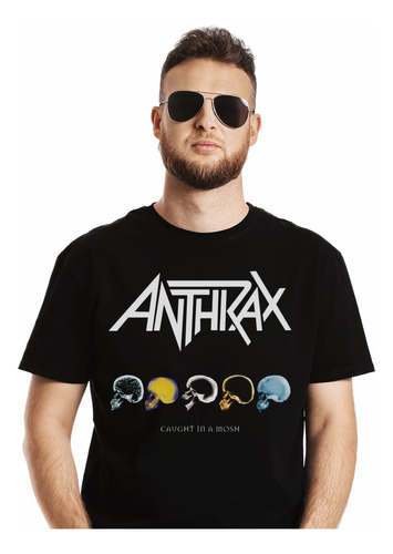 Polera Anthrax Caught In A Mosh Live Metal Abominatron