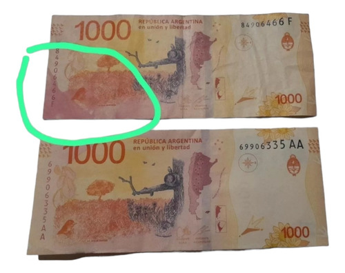 1.000 Pesos Con Error De Mancha