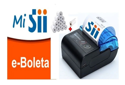 Impresora Boleta Sii + Aplicación Gratis + Rollos 58 Mm