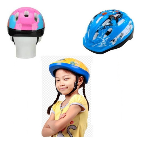 Capacete Infantil De Protecao Bike Skate Patins 9 Furos