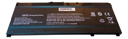 Bateria Notebook Hp Sr03xl Hstnn-ib8l 15-cx Series - A05 Batería Negro
