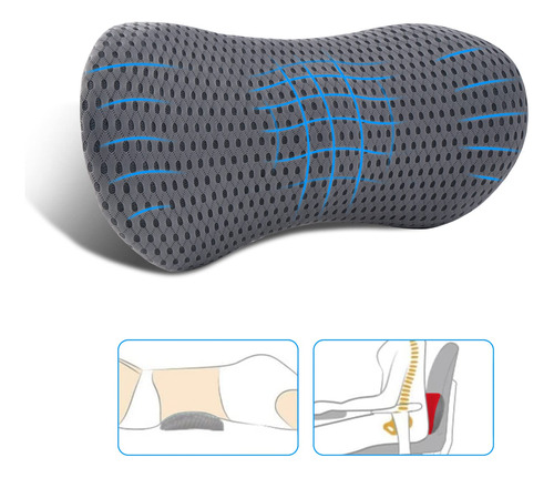 Fousupdt Almohada Lumbar, Almohada De Apoyo Lumbar De Espuma