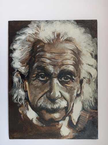 Cuadro Al Óleo Einstein 18x24cm