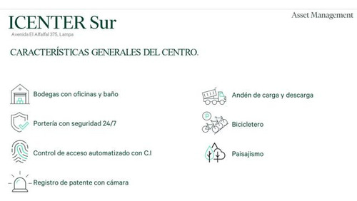 Bodega Ruta 5 Sur - Autopista Nor Oriente/lampa