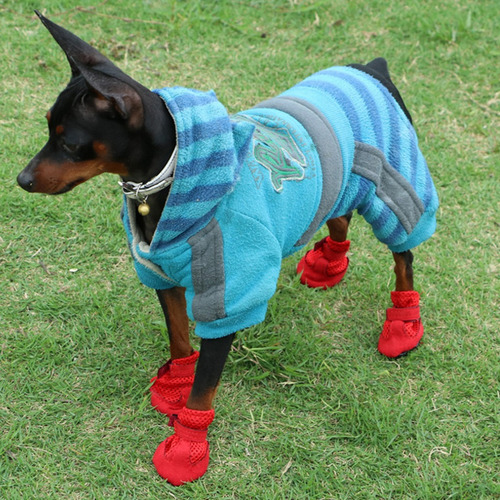 Zapatos Respirables Para Mascotas Rojo 3 # 