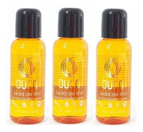 Ouro Seda De Lino 20 Ml Nano Protector 3 Piezas 