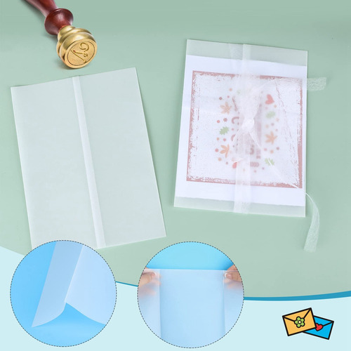 120 Envoltorios De Papel Vitela Imprimibles De 5 X 7 Pulgada