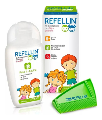 Tratamiento Para Piojos Liendres Refellin 135 Loción + Pein
