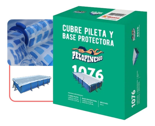 Imagen 1 de 10 de Cubre Pileta Cobertor Y Base Protectora Pelopincho 1076