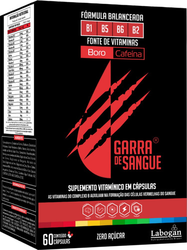 Garra De Sangue 60 Cáps - Labogan Sabor Sem Sabor