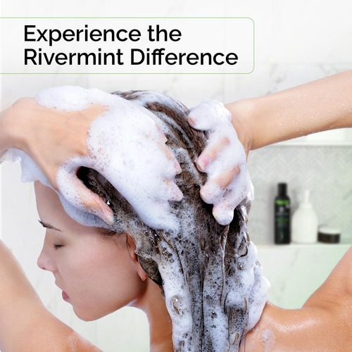 Shampoo Rivermint Com Ácido Hialurônico E Biotina Para O Cre