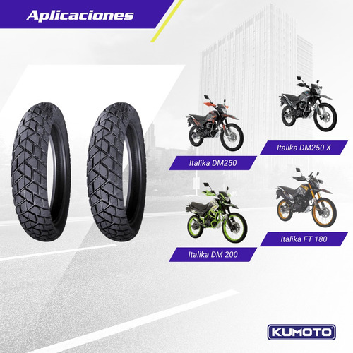 Llantas 120/80-18 Y 80/100-21 Dm250 Dm200 Verde Dm300 Dorado