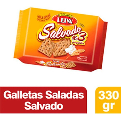 Galletitas Leiva Sandwich Salvado Familiar 330gr