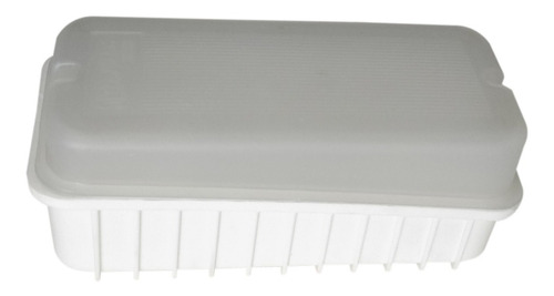 Pack X10 Plafón Rectangular Carcasa Opal Led Exterior - E27