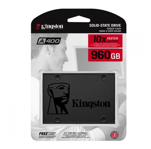 Imagen 4 de 8 de Ssd Kingston A400 Disco Duro Solido 960 Gb Negro Sa400s37