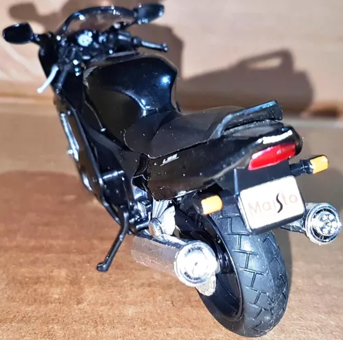 Miniatura Moto Corrida Honda CBR 1100XX Preta Metal Top Nova