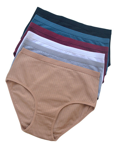 Calzoncillos P A La Moda Para Mujer, Color Liso, Talle Medio