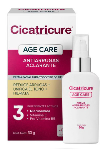 Cicatricure Age Care Antiarrugas Aclarante 50ml Pack X3