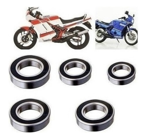 Kit  5 Rolamentos Traseira Dianteira E Cubo Yamaha Rd 350