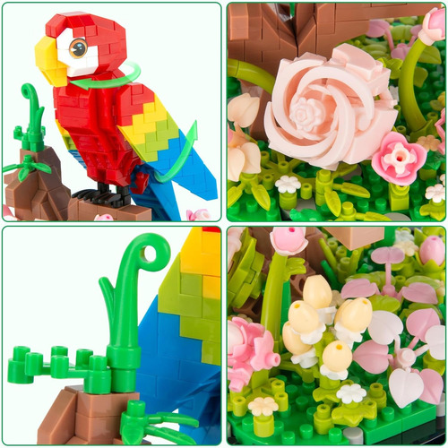 Bloques De Flores Artificiales Para Armarcompatible 551 Pcs