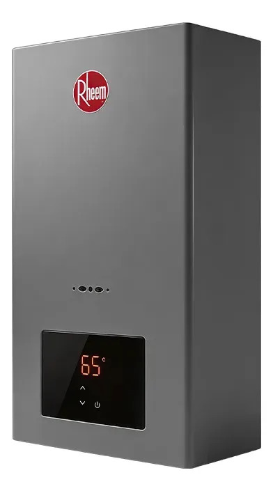 Calefon Instantaneo Rheem 14l Gn Tiro Natural Sin Piloto Gris Oscuro Gn