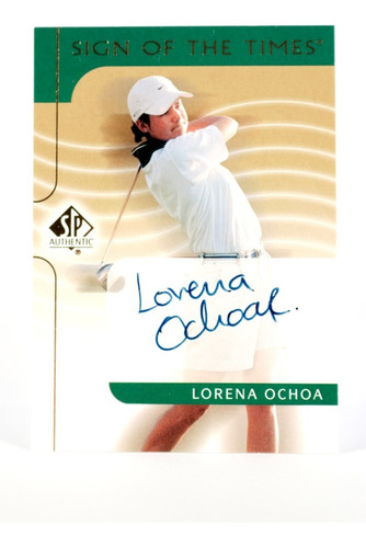 Lorena Ochoa Autógrafo Firma Upper Deck Lpga Golf