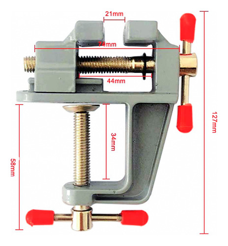 Mini Tornillo De Banco Joyería Base Fija Rosca