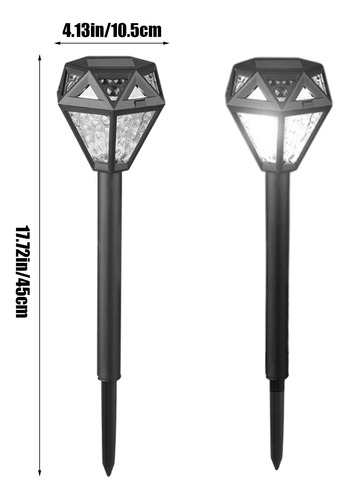 Luz Solar Solar Con Enchufe De Tierra Para Césped, 6 Unidade
