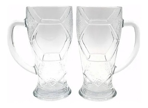 Vasos Cerveceros Set De 2 Vasos 600cc Diseño De Balon Futbol