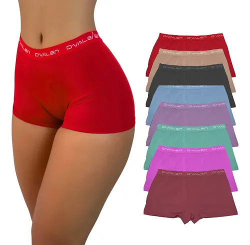 Kit 5 Calcinha Boxer Feminina Calcinha Box Cueca Feminina
