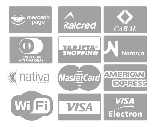 Imagen 2 de 2 de Vinilo Esmerilado Wifi Y Tarjetas De Crédito