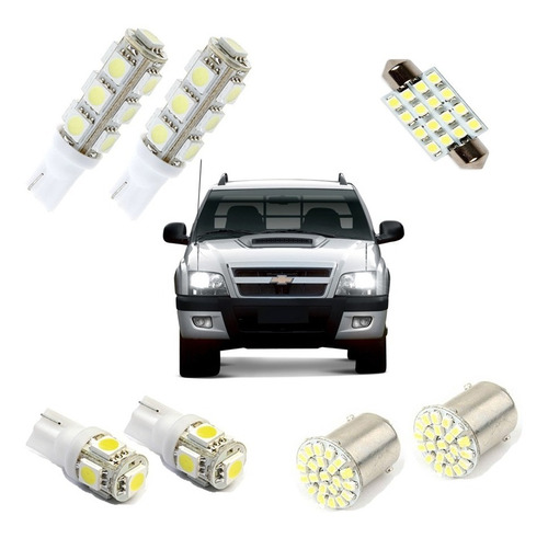 Kit Lâmpadas Led S10 Pingo Placa Ré Luz Xenon Teto Torpedo