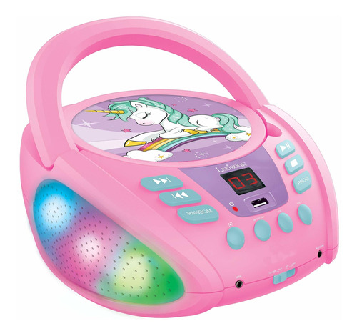 Unicorn - Reproductor De Cd Bluetooth Para Niños, Portátil,