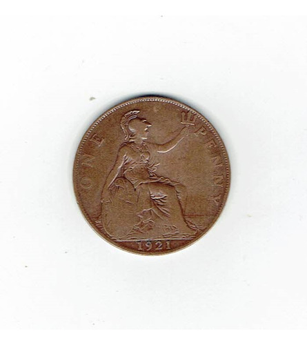 Moneda De Inglaterra, 1 Penny, 1921. Jp