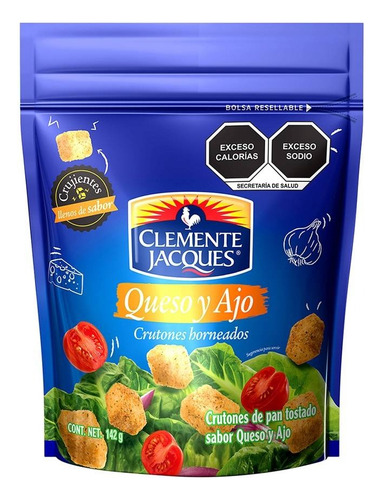 Crutones Clemente Jacques Queso Y Ajo 142 G
