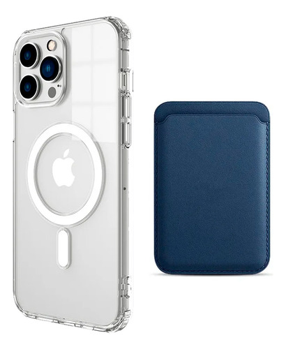 Funda Transparente + Billetera Wallet Magnetica Para iPhone