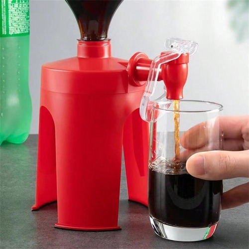 Dispensador De Refresco Despachador De Botella Agua Refill Rojo