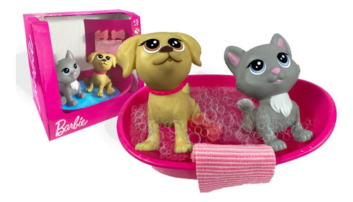 Mini Pets Barbie - Hora Do Banho Brinquedo Infantil Mascotas