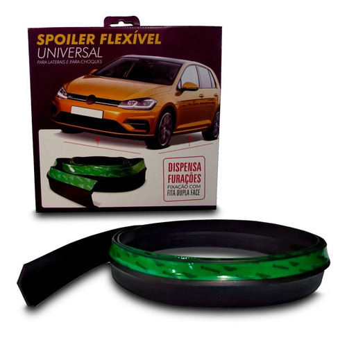 Imagem 3 de 4 de Ez Lip Spoiler Esportivo Protetor Universal Flexível