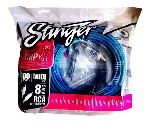 Imagen 2 de 4 de Kit Cables Potencia Stinger Serie Select / Ssk8 / 8 Ga Gauge