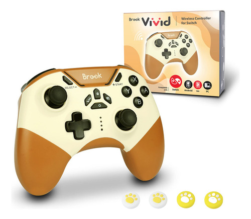 Brook Vivid Wireless Controller For Switch With Thumb Grips