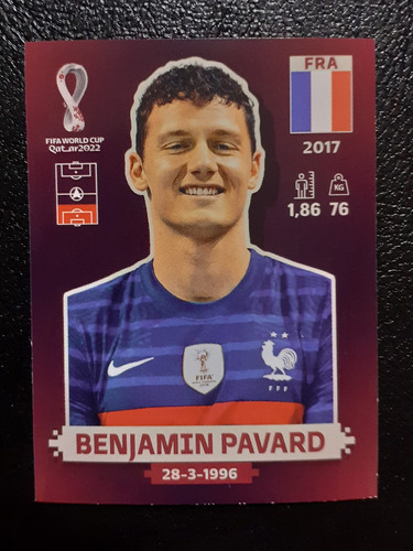 Figurita Mundial Qatar 2022 Benjamin Pavard Fra 9 Oryx