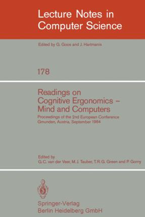 Libro Readings On Cognitive Ergonomics, Mind And Computer...