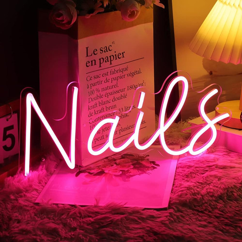 Planzo Nails Led Señal De Luz De Neón Cool Girls Dormitorio 